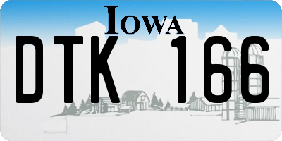 IA license plate DTK166