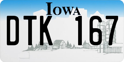 IA license plate DTK167