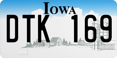 IA license plate DTK169
