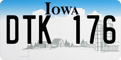 IA license plate DTK176