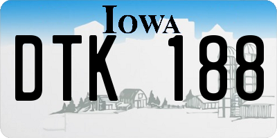 IA license plate DTK188