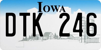 IA license plate DTK246