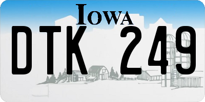 IA license plate DTK249