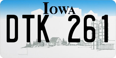 IA license plate DTK261