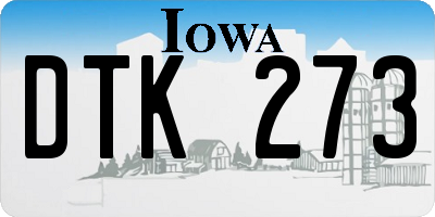 IA license plate DTK273