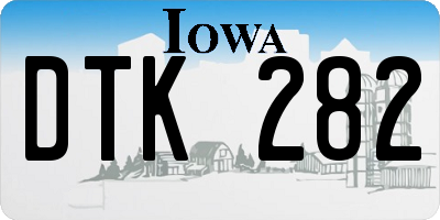 IA license plate DTK282