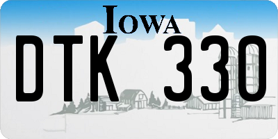 IA license plate DTK330