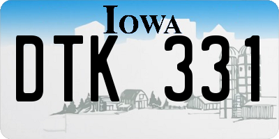 IA license plate DTK331