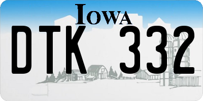 IA license plate DTK332