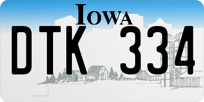 IA license plate DTK334