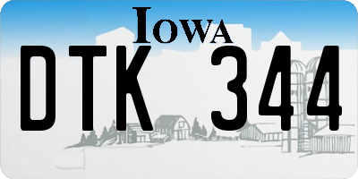 IA license plate DTK344