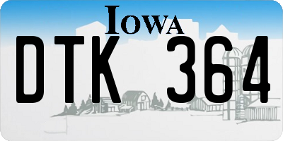 IA license plate DTK364