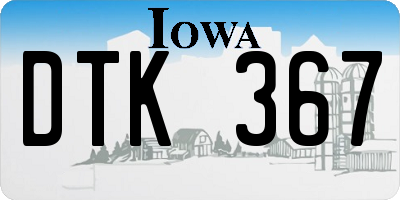 IA license plate DTK367