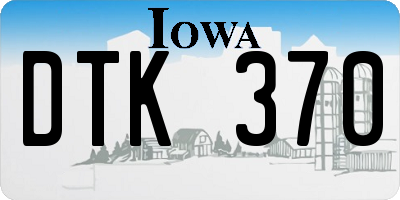 IA license plate DTK370