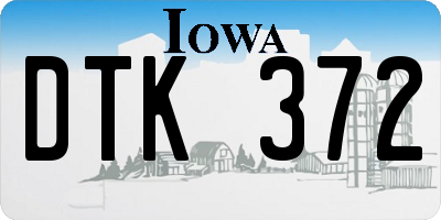 IA license plate DTK372