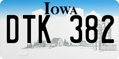 IA license plate DTK382