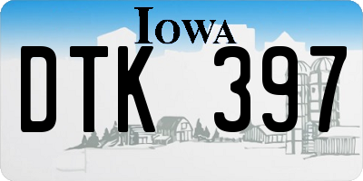 IA license plate DTK397