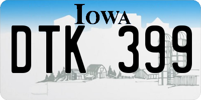 IA license plate DTK399
