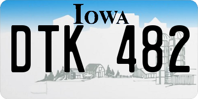 IA license plate DTK482