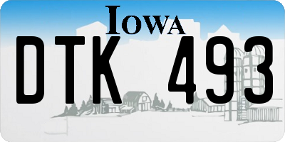 IA license plate DTK493
