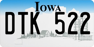 IA license plate DTK522