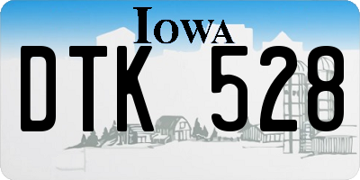 IA license plate DTK528