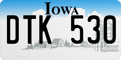 IA license plate DTK530
