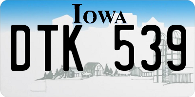 IA license plate DTK539