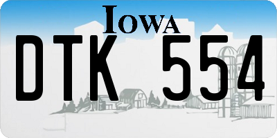 IA license plate DTK554