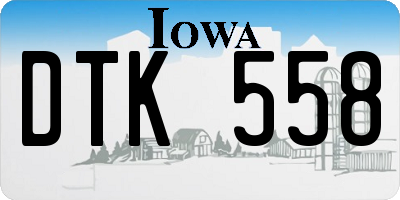IA license plate DTK558