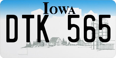 IA license plate DTK565