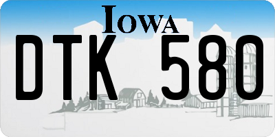 IA license plate DTK580
