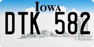IA license plate DTK582