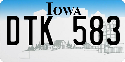 IA license plate DTK583