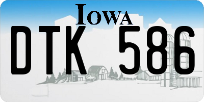 IA license plate DTK586