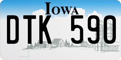 IA license plate DTK590