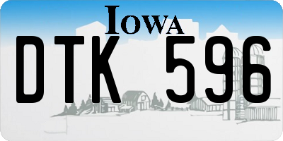 IA license plate DTK596