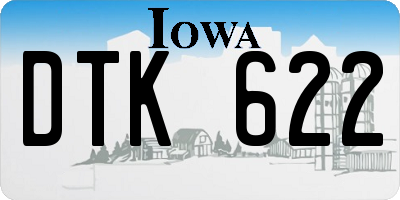 IA license plate DTK622