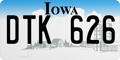 IA license plate DTK626