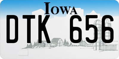 IA license plate DTK656
