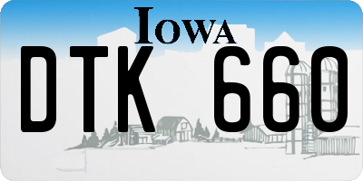 IA license plate DTK660