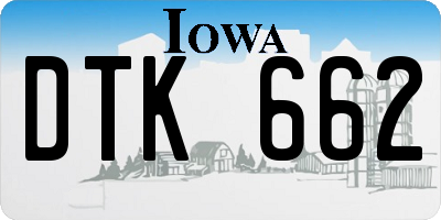 IA license plate DTK662