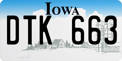 IA license plate DTK663