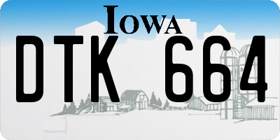 IA license plate DTK664