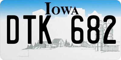 IA license plate DTK682