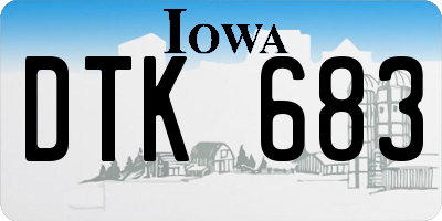 IA license plate DTK683