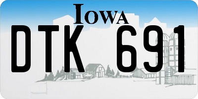 IA license plate DTK691