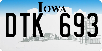 IA license plate DTK693