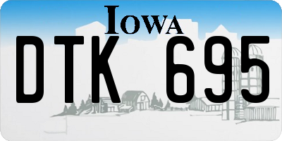 IA license plate DTK695