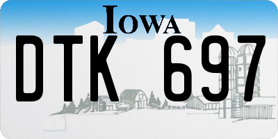 IA license plate DTK697